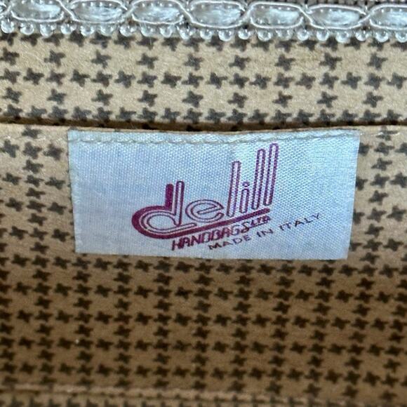 Vintage Delill Italy Black Lucite Metal Trunk Purse Box Handbag Top Handle - Picture 6 of 9